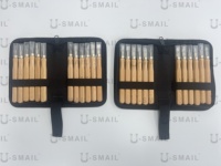 Nouveau produit : Coffret de 12 outils de sculpture sur bois avec fermeture éclair, large gamme de lames en acier allié SK2, ensemble de couteaux de précision pour le bricolage