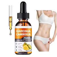 Ausreson Complément Liquide Biologique à Base d'Extrait de Garcinia Cambogia pour Régime Cétogène, Ventre Plat et Brûle-Graisse, Gouttes de Garcinia Cambogia