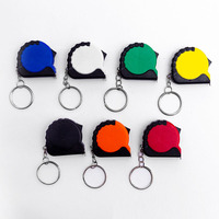 Mètre Ruban en Acier Personnalisé avec Logo, Forme Ronde, 1M/3FT, avec Porte-clés, Ruban de Mesure Promotionnel avec Logo Personnalisé
