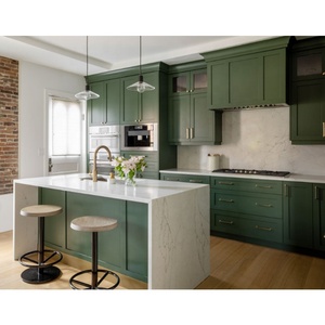 अमेरिकी शैली अनुकूलित रसोई फर्नीचर डिजाइन फैक्टरी मूल्य के साथ प्रकार के बरतन ठोस लकड़ी रसोई कैबिनेट - Product Image 2