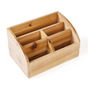 Populaire multifunctionele houten opbergbox voor thuis, kantoor en school, gebogen design, milieuvriendelijk bureau-/tafelorganizer, aanpasbaar - Product Image 6
