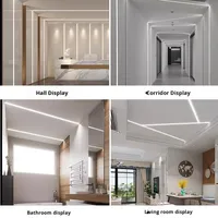 Profilé lumineux LED en aluminium 25*15, montage encastré au plafond, fente, lumière de bande anodisée, série 6000, décoratif