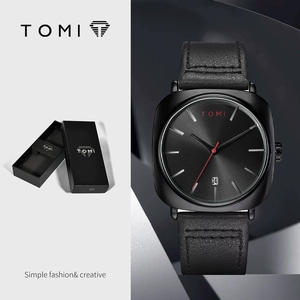 นาฬิกาควอตซ์ <span class=keywords><strong>TOMI</strong></span> T084 สำหรับผู้ชาย ดีไซน์หรูหรา พร้อมปฏิทิน ตัวเรือนโลหะผสม สายหนัง มีสินค้าในสต็อก <span class=keywords><strong>ราคา</strong></span>โรงงาน นาฬิกาข้อมือสำหรับนักธุรกิจ - Product Image 3