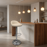 Meubles de salle à manger, tabouret de bar pivotant élégant, design luxueux, hauteur réglable, chaise de bar rembourrée pour la cuisine
