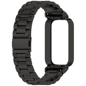 Bracelet de montre intelligente en acier inoxydable Redmi Band3 & pour Band9 Active avec étui et fermoir rabattable, 4 couleurs - Product Image 4