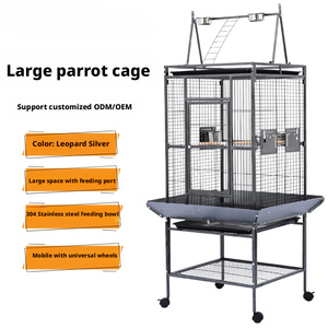 Fabrika toptan küçük kuş papağan Villa yetiştiriciliği evcil hayvan kafesi katı demir çevre dostu kolay montaj dış mekan kullanımı - Product Image 2