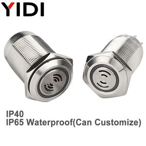 16/19/22Mm 12V 24V 110V 220V Roestvrijstalen Ring Verlicht Led Waarschuwing Waterdicht Ip65 Elektronische Sirene Actieve Zoemer <span class=keywords><strong>Alarm</strong></span> - Product Image 2