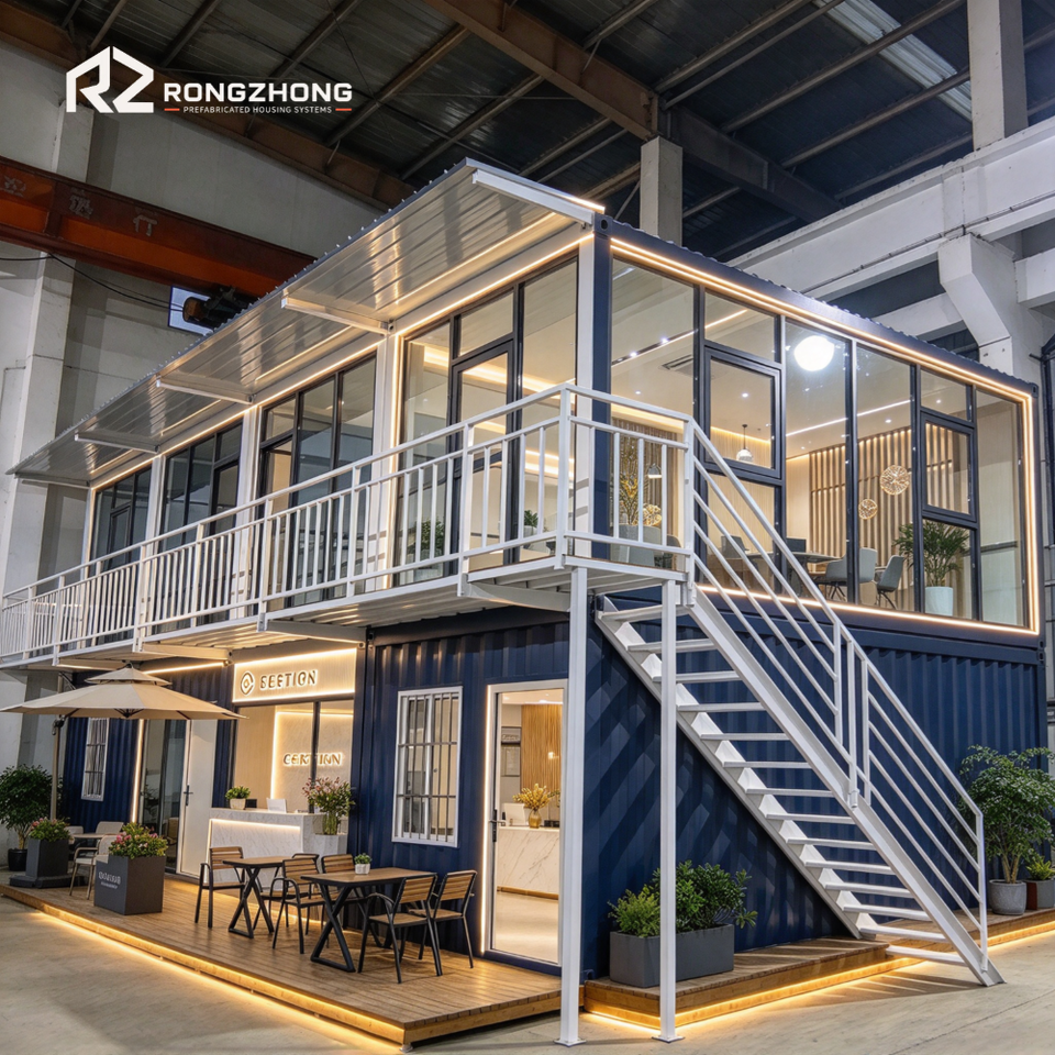 Construction Container 40 Prefab Assembly Site Office Custom Container House Construction Site ...