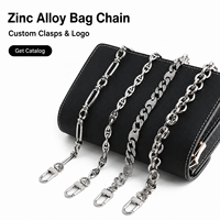 Chaîne de sac en alliage de zinc avec strass et pierres précieuses, breloque dorée scintillante, maillons lourds transparents pour femmes, vente en gros, style design de luxe