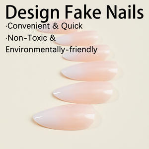 Press-on Nail <span class=keywords><strong>French</strong></span> Nails Tips Artificial Nail Free-Design Soft Gel Faux Nail Kit DIY Facile <span class=keywords><strong>pour</strong></span> Débutant - Product Image 3