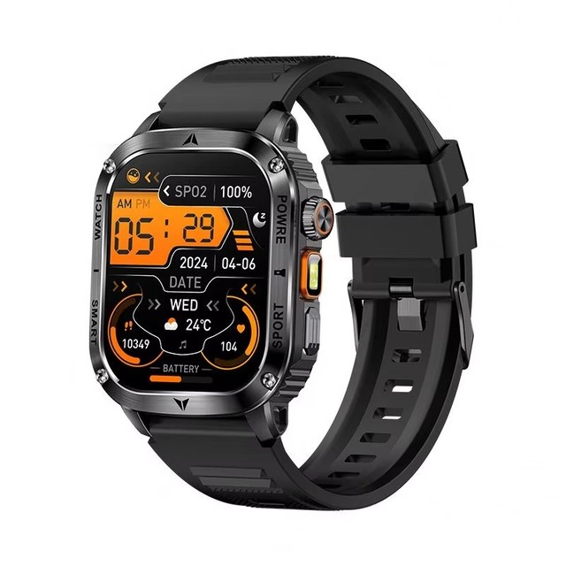 AK80 Outdoor Sport Smart Watch Optional Silicone & Steel Strap IP68 Waterproof All-day Health Data Tracking BT Smartwatch