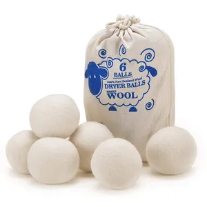 Natural Fabric Softener Laundry Ball Reusable Organic Wool Dryer Balls For Laundry Washing Reduces Clothing Wrinkles