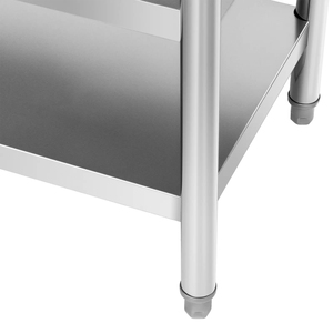 Commercial 3 Tier Stainless Steel <b>Prep</b> <b>Table</b> with Round Legs, Heavy Duty <b>Kitchen</b> Workstation with Storage Shelves for Catering - Product Image 4
