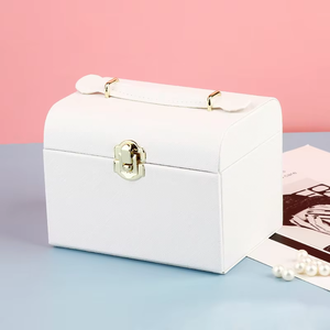 Custom <b>Large</b> Jewelry Box Organizer Jewelry case <b>Ring</b> Necklace Bracelet Earring Storage Jewellery Box with logo - Product Image 5