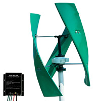 Generador Eólico Vertical de 800W, Baja Velocidad de Arranque, Silencioso, con Controlador de Carga MPPT, Ecológico