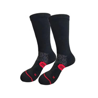 Chaussettes de sport noires pour jeunes hommes, modèle Crew Elite, pour le basketball et l'entraînement athlétique, avec technologie 360 Fiber respirante, vente en gros