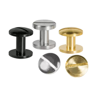 Vis Chicago en laiton massif, rivets de fixation à tête plate et ronde pour boucles de ceinture en cuir, fabricants de rivets en Chine