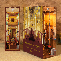Tonecheer 2026 - Librería Decorativa con Diseño de Egipto, Bloques de Construcción, Luz Automática, Rompecabezas 3D, Ideal para Regalos y Tiendas de Juguetes