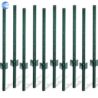 Poste de valla galvanizado verde marrón poste de valla de metal de precio competitivo de 6,5 pies/7 pies/8 pies/10 pies