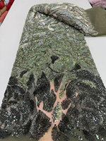 Dentelle en tulle brodée de perles NI.AI, dentelle en filet colorée avec des sequins, dentelle africaine pour robe de mariée