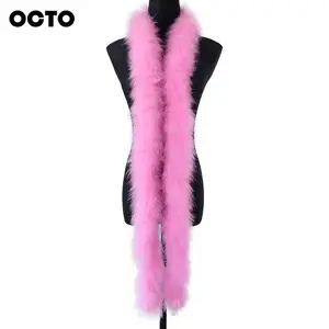 Wholesale DIY Arts Crafts Fashion Design Trims Dyed Colors Fluffy Turkey Marabou Feather Boas Trimming