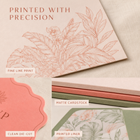 Tarjetas de Invitación para Boda Tropical, Diseño Botánico Personalizado con Hibisco, Artículos de Papel para Boda con Tarjetas RSVP de Forma Única