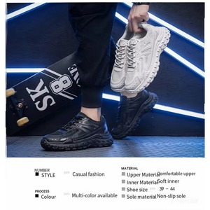 Chaussures de sport décontractées blanches pour hommes en maille respirante, légères, à semelle souple, pour le printemps et l'hiver, vente en gros - Product Image 6