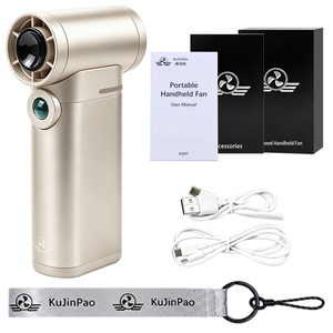 Rechargeable High-speed 100 <b>Gears</b> Cooling Handheld Jet Turbo Fan Portable Display air Refrigeration Mini Electric Fans in Bulk - Product Image 1