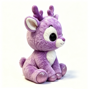 Peluche cerf mignon personnalisée, peluche cerf assis, peluche cerf aux grands yeux, peluche cerf aux pattes scintillantes - Product Image 3