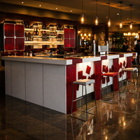 Comptoir de bar en surface solide sur mesure pour restaurant, bar et villa, usage commercial, haute qualité