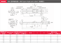 Module linéaire robotisé à axe unique série RKK80 avec entraînement par vis à billes et précision de positionnement de 0,01 mm