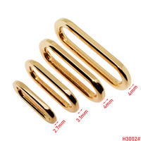 Gesper Cincin Oval Kawat Bulat dari Paduan Seng untuk Aksesoris Tas Kulit Grosir