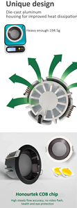 Aluminio empotrado SMD CCT cambiable regulable <span class=keywords><strong>Downlight</strong></span> 7W 10W 12W 15W <span class=keywords><strong>20W</strong></span> techo empotrado <span class=keywords><strong>LED</strong></span> Down Light para Proyecto de hotel - Product Image 6