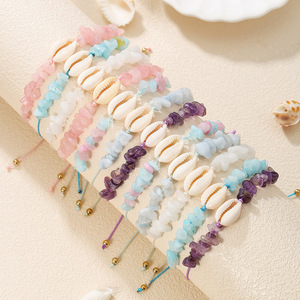 Conjunto de Pulseras de Conchas Marinas Hechas a Mano, Estilo Bohemio, con Estrellas de Mar en Capas, Joyería para Mujer, Regalo, Origen Yiwu - Product Image 3