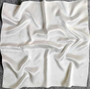 シルクハンカチスカーフ100% 100% シルクシルクバンダナブランクサテンスカーフDIY用 - Product Image 2