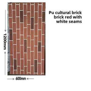 Panel Decorativo de Imitación Piedra, Ladrillo de Cultura de PU Ligero, Impermeable, Fondo Rojo y Azul para Villas - Product Image 4