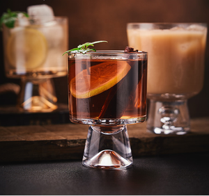 Tasse à jus <span class=keywords><strong>Raymond</strong></span> verre sans plomb cristal pied haut fond montagne neige verre boisson froide modèle transparent 240ml tasse en verre whisky - Product Image 1