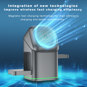 Productos de Tendencia 2025 180 °   Cargador Inalámbrico Magnético 3 en 1 de Alta Calidad con Rotación, Cargador Rápido de 15 W para iPhone 15 - Product Image 5
