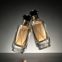 Échantillon gratuit, flacons en verre recyclables de 30 ml, 50 ml, 100 ml, flacon de parfum vide, impression d'écran, logo personnalisable avec boîte cadeau