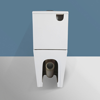 Offre Spéciale Simple Design Moderne Sanitaire Porcelaine Wc Filigrane P-trap Monté Au Sol Deux Pièces Blanc Cuvette De Toilette pour Salle De Bains