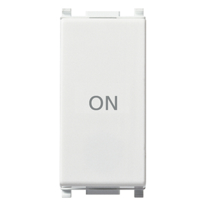 <b>Push</b> <b>Button</b> <b>Switch</b> 1P NO+NC 10A With ON Symbol White 4.1x2.8x5.3cm - Product Image 1