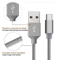 Câble de données USB vers type C tressé en nylon de qualité supérieure Chargeur rapide USB C 1m 2m