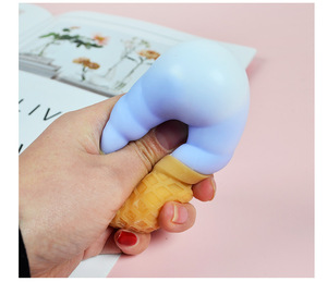 Cross-Border special for slow rebound vent flour ice cream tpr color flour <b>ball</b> kneading toy <b>squeeze</b> ice cream toy - Product Image 4