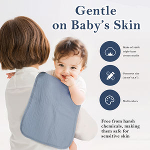 ผ้ากันเปื้อนสำหรับเด็ก6ชั้นผ้ามัสลินที่สามารถระบายอากาศได้ดีน้ำหนักเบาสำหรับทารกใช้ในชีวิตประจำวัน - Product Image 2