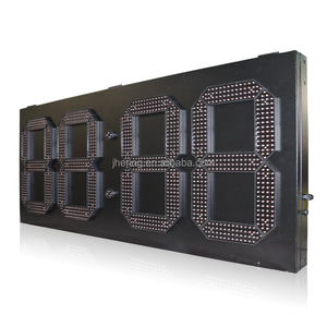 Jhering 18 inch Red lớn kỹ thuật số LED Nhiệt độ đồng hồ điện tử ngoài trời sắt đấm bốc GPS hẹn giờ hiển thị - Product Image 4