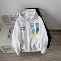 One Piece Dropshipping – Nouvelle collection automne 2026 : Sweat à capuche ample à manches longues pour homme, style streetwear américain, avec intérieur velours