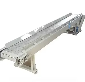 Horizontal Sus304 316 Metal Hinged Chain Plate Conveyor For Conveying Scrap Aluminum