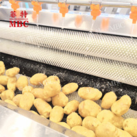 Mbc Oem Op Maat Gemaakte Industriële Fruitgroente Zoete Aardappelwortel Verwerking Aardappelschillen Was-En Snijmachine