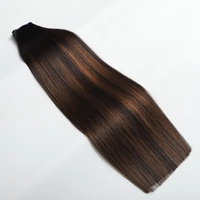 Extensions de cheveux Genius Weft Remy vierges, nouvelles, tissées à la main, double épaisseur, Genius Wefts