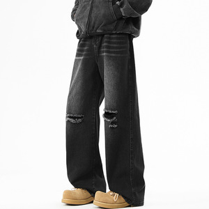 Pantalones <span class=keywords><strong>Vaqueros</strong></span> Anchos de Pierna Ancha Estilo Retro Americano Hip-Hop, Talla Europea y Estadounidense, Corte Holgado, Cintura Alta, Estilo Y2K Vintage, de la Fábrica MAQVOB - Product Image 5